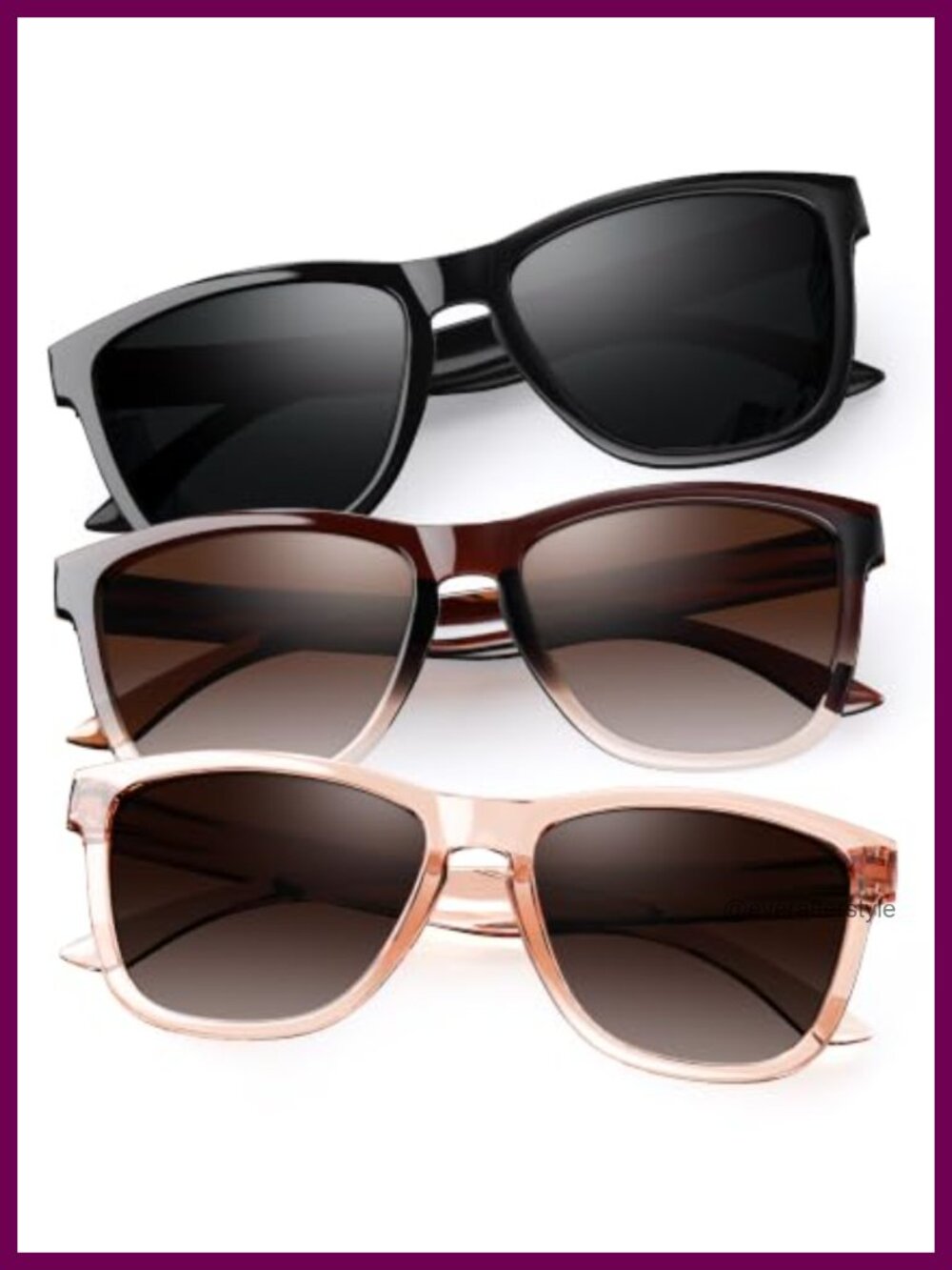 Polarized Sunglasses Womens Trendy Retro Square UV400 Protection
